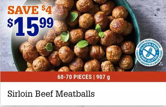 M & M Food Market Sirloin beef meatballs offer