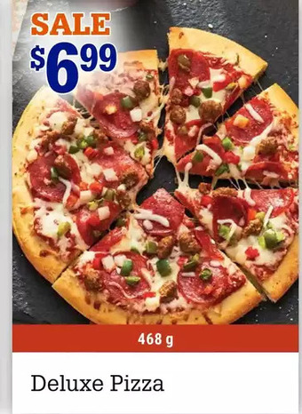 M & M Food Market Deluxe pizza offer