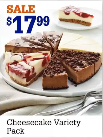 M & M Food Market Cheesecake variety pack offer