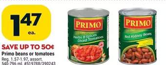 Giant Tiger Primo beans offer