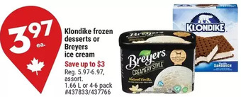 Giant Tiger Klondike frozen desserts offer