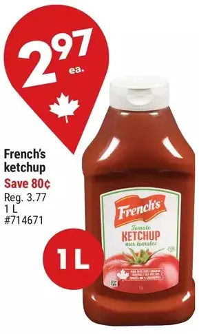 Giant Tiger French's ketchup offer