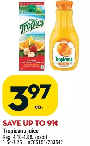 Giant Tiger Tropicana juice offer