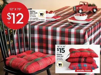 Giant Tiger Holiday table cloth offer