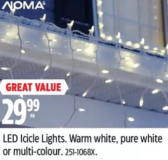 Canadian Tire Noma led icicle lights offer