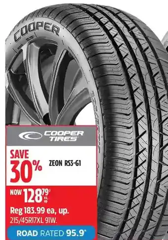 Canadian Tire Cooper tires zeon rs3-g1 tires offer