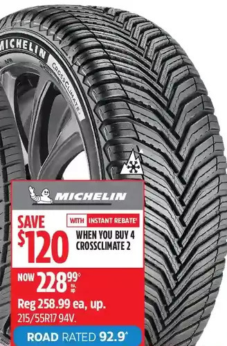 Canadian Tire Michelin crossclimate 2 offer