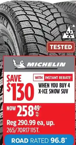 Canadian Tire Michelin tires offer