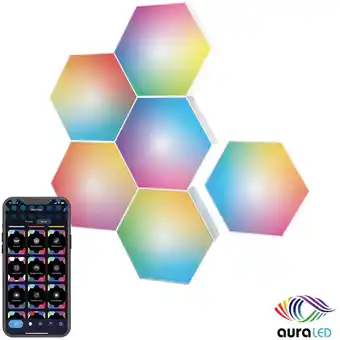 Staples Tzumi auraled hexglow tile lights with wifi | led colorstrip led tape light with wi-fi | led colorstrip remote-controlled tri offer