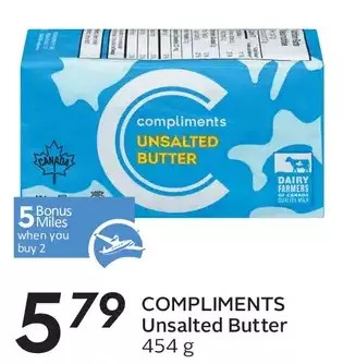 Sobeys Compliments unsalted butter offer