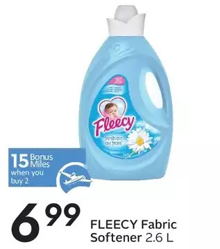Sobeys Fleecy fabric softener offer
