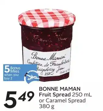 Sobeys Bonne maman fruit spread or caramel spread offer