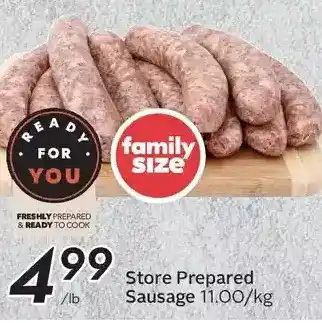 Sobeys Store prepared sausage offer