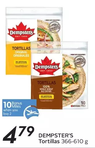 Sobeys Dempster's tortillas offer
