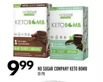 Sobeys No sugar company keto bomb offer