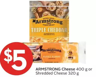 Foodland Armstrong cheese or shredded cheese offer