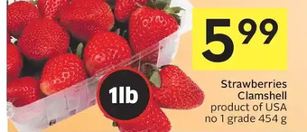 Foodland Strawberries clamshell offer