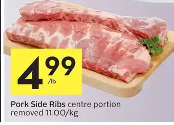 Foodland Pork side ribs offer