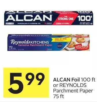 Foodland Alcan foil or reynolds parchment paper offer