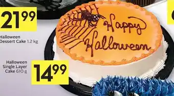 Foodland Halloween single layer cake offer