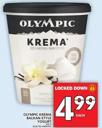 Food Basics Olympic krema balkan-style yogurt offer