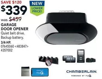 Lowe's Garage door opener offer