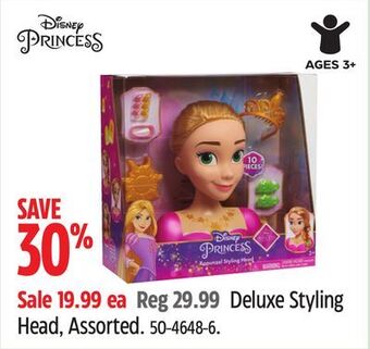 Canadian Tire Disney princess deluxe styling head, assorted offer