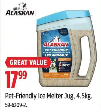 Canadian Tire Alaskan pet-friendly ice melter jug, 4.5kg offer