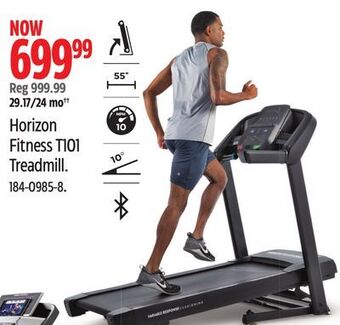 Canadian Tire Horizon fitness t101 treadmill offer