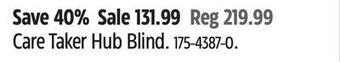 Canadian Tire Ameristep care taker hub blind offer