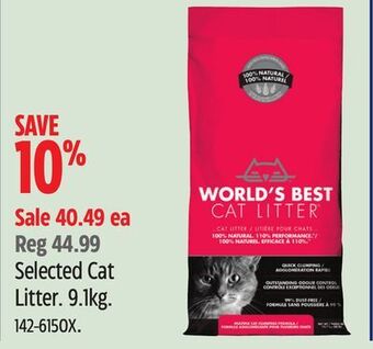 Canadian Tire World's best selected cat litter offer