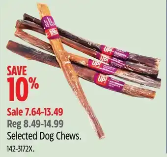 Canadian Tire Paws up! selected dog chews offer