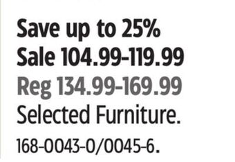 Canadian Tire For living selected furniture offer