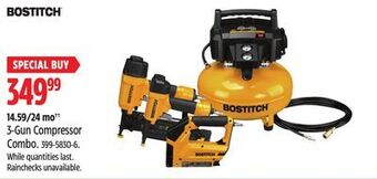 Canadian Tire Bostitch 3-gun compressor combo offer