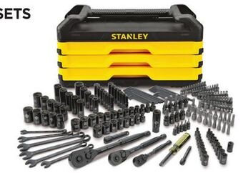Canadian Tire Stanley black chrome socket sets offer
