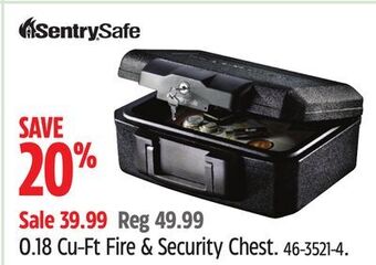 Canadian Tire Sentrysafe 0.18 cu-ft fire & security chest offer