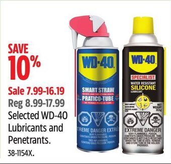 Canadian Tire Selected wd-40 lubricants and penetrants offer