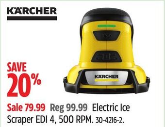 Canadian Tire Karcher electric ice scraper edi 4, 500 rpm offer