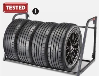 Canadian Tire Motomaster wall-mount tire rack offer