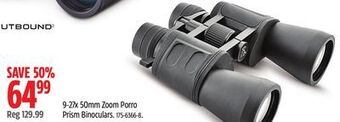 Canadian Tire Outbound 9-27x 50mm zoom porro prism binoculars offer