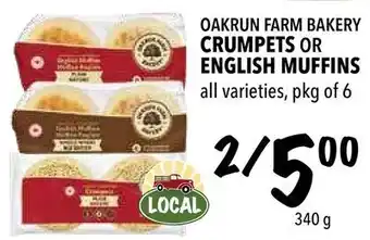 Farm Boy Oakrun farm bakery crumpets or english muffins offer