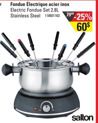 Sushi Shop Salton electric fondue set 2.8l stainless steel offer