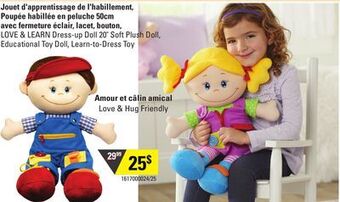 Sushi Shop Love & learn dress-up doll 20" soft plush doll, educational toy doll, learn-to-dress toy offer