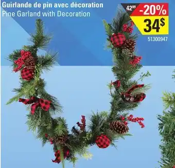 Sushi Shop Pine garland with decoration offer
