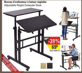 Sushi Shop Adjustable height computer desk offer