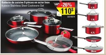 Sushi Shop 9 piece stainless steel cookware set offer