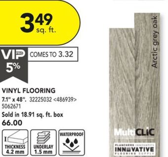 RONA Vinyl flooring 7.1" x 48" offer