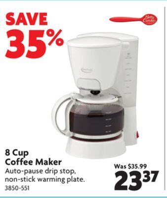 Home Hardware 8 cup coffee maker offer