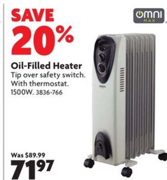 Home Hardware Oil-filled heater offer