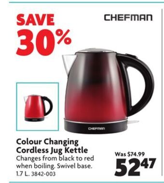 Home Hardware Colour changing cordless jug kettle offer